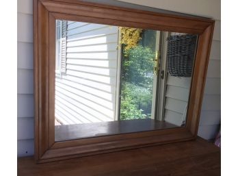 Large Antique Wood Frame Mirror Lovely Patina