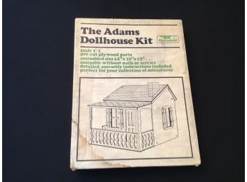 Adams Wood Doll House Kit Sealed 14 X 16 X 13 Greenleaf Pre-cut  Vintage