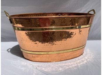 41, Copper And Brass Large Pot Storage Container (1 Of 2)