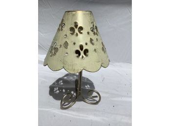 58, Small Metal Lamp With Shade, Candle Power