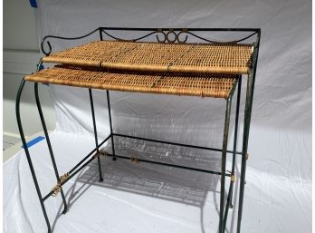 48, Pair Of Nesting Tables Wicker And Wire