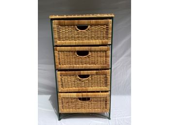 34, Wicker Wrought Iron Storage Unit