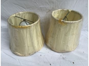 96, Pair Of Cream Lamp Shades New In Plastic