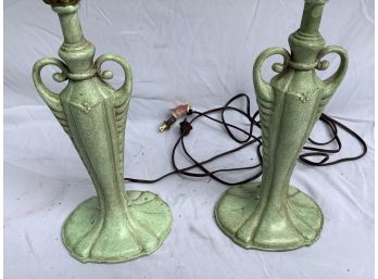 105, Light Green Pair Of Lamps