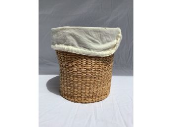 24, Wicker Waste Basket With Cotton Insert