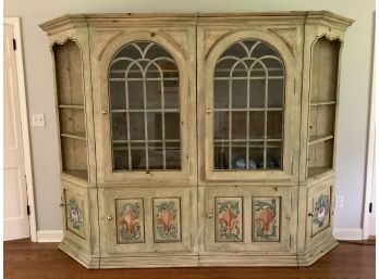 197, Four Piece Large Hand Painted Storage Cabinet