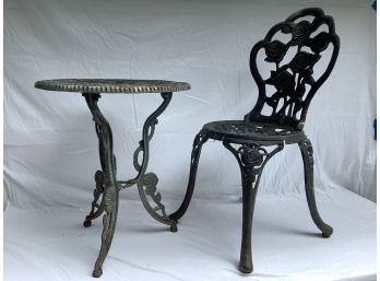 62, Wrought Iron Table And Chair