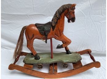 111, Rocking Horse With Straw Tail