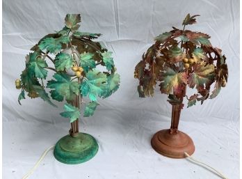 94, Pair Of Acanthus Leaved Table Lamps