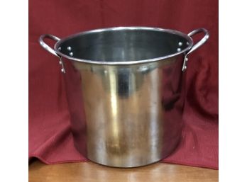 Large Stainless Steel Stock Pot Double Handle 10 X 11