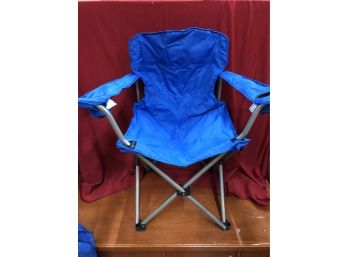 Heavy Duty Blue Big Boy Chair  350 Lbs Limit Lawn Sports Pool Beach Foldable Chair In Carrying Case