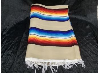 Vibrantly Colorful Blanket 90 X 58. Soft Woven Fabric