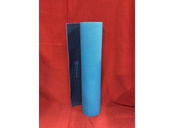 GAIAM Yoga Exercise Stretching Mat Two Tone Blue