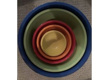 Lot Of Colorful Nesting Mixing Bowls