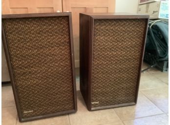 Pair Of 24 Inch Harvard Wooden Speakers