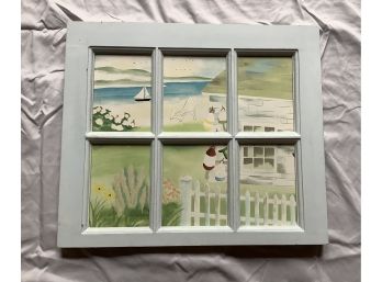 Repurposed Window Wall Hanging Great For A Beach House!