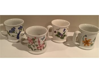 Vintage Set Of 4 Mugs Windemere Garden Made In Japan. Shabby Chic/BoHo