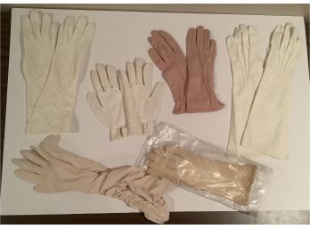 6 Pair Vintage Gloves As Pictured