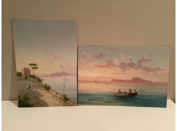 Two Pieces Of Artwork Signed By D. La Piza