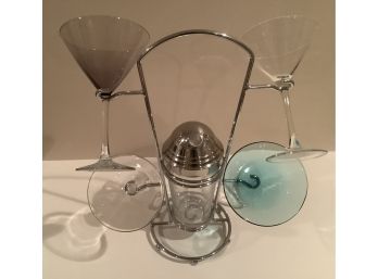 Martini Set With Shaker And Stand