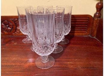 Vintage Crystal D'Arques Stem Water Glasses