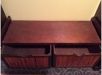 Two Drawer Wood Storage Bench/Coffee Table