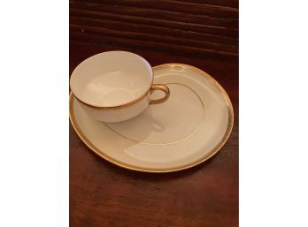 Vintage French Limoges Haviland Rochambeau Snack Plate And Cup