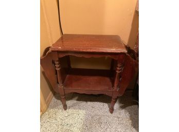 Vintage Side Table With Magazine Holder