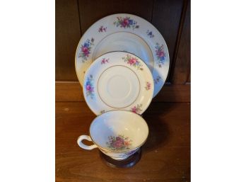 Vintage Lenox Rose Cup, Saucer And Side Plate