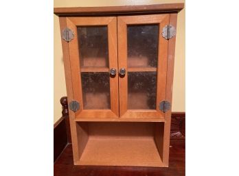 Vintage Hangable Wooden Curio Cabinet