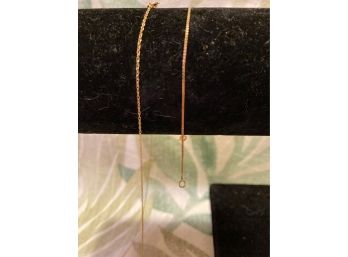 Extra Fine Child (Baby) 14 K Gold Chain And Bracelet