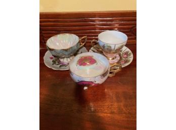 Vintage Japanese Lustre TeaCups And Saucer