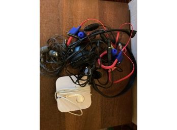 Assorted Lot Of Earphones And Headphone