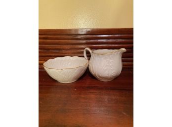 Vintage Lenox Large Creamer And Open Sugar