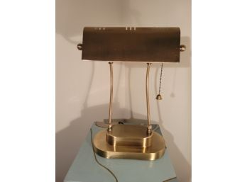 Brass Bankers Desk Lamp - Pull Chain