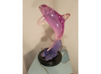 Glass Dolphin Sculpture.