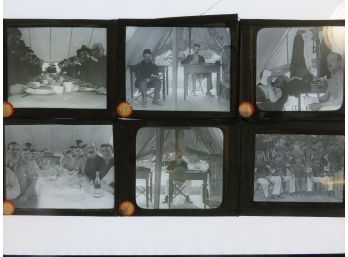 Lot Of 13th Regt Camp  Magic Lantern Slides Lot Of 6