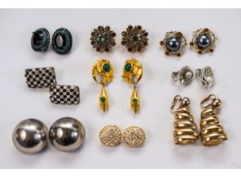 Nine Pairs Of Clip On Earrings - GN Buonanno And More