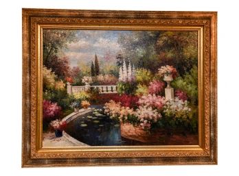 Signed Zanar Oil On Canvas Painting In Gilt Wood Frame (RETAIL $1,014)