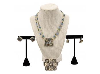 Collection Of Michal Golan Jewelry - Necklace, Bracelet And Earrings