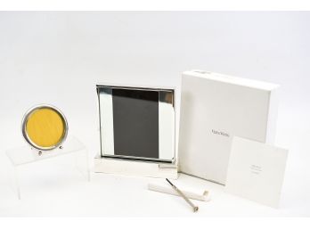 Round Empire Sterling Silver Picture Frame And Vera Wang Double-Sided Grosgrain Picture Frame