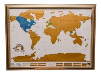 Luckies Of London Framed Scratch Map