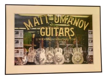 Signed Photograph Of Matt Umanoy Guitars Storefront By Raelin