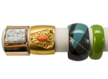 Cuff Bracelets And Bangles - Sisto Cheng, TTahari, Possible Bakelite And More