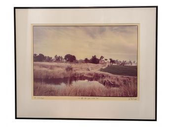 Signed Robert Lyons Photograph Dated 1981 Of Luxor, Egypt