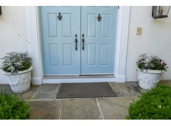 Pair Of Cast Cement Planters