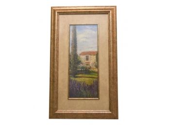 Framed Print Of A House Set In A Plush Garden