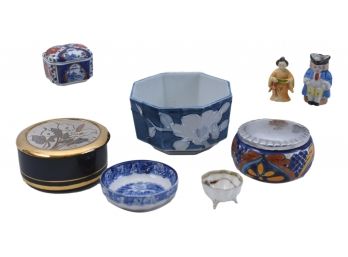 Collection Of Trinket Boxes And Figurines