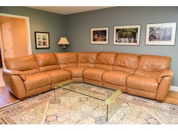 Leather Sectional Sofa With End Recliners