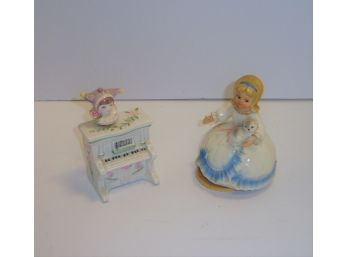 Lot Of Two Vintage Schmid Musical Figurines